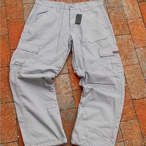 Men's Casual Light Gray Cargo Pants